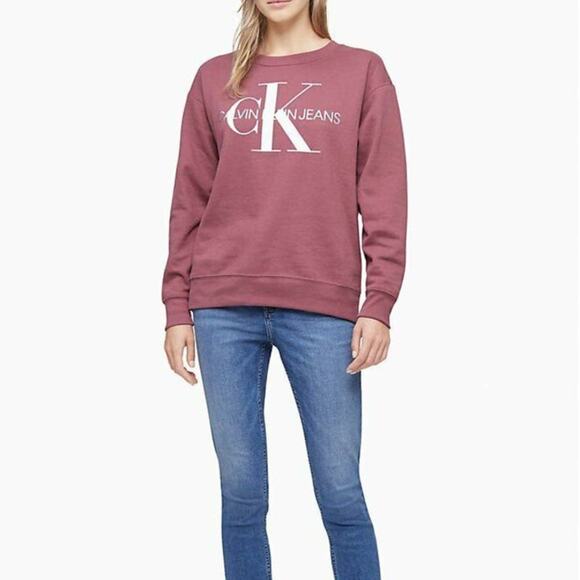 Calvin Klein Womens Monogram Logo Sweatshirt XS - Picture 2 of 4